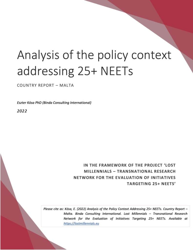 Analysis of the policy context addressing 25+ NEETs - Binda Consulting ...